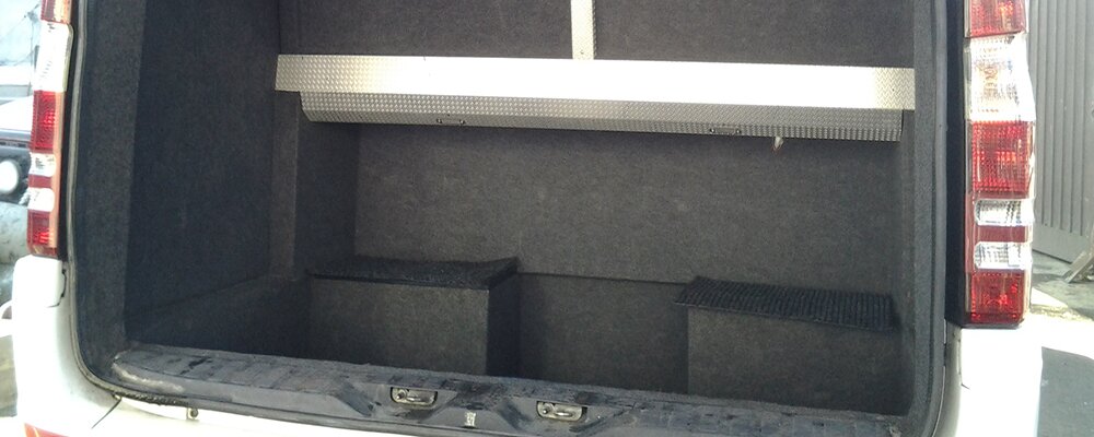 Plenty of space in the boot Netherlands Minibus Rental Embassy Boot